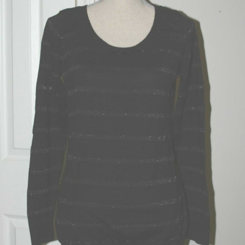 Gap Purple Metallic Stripe Sweater Size Large